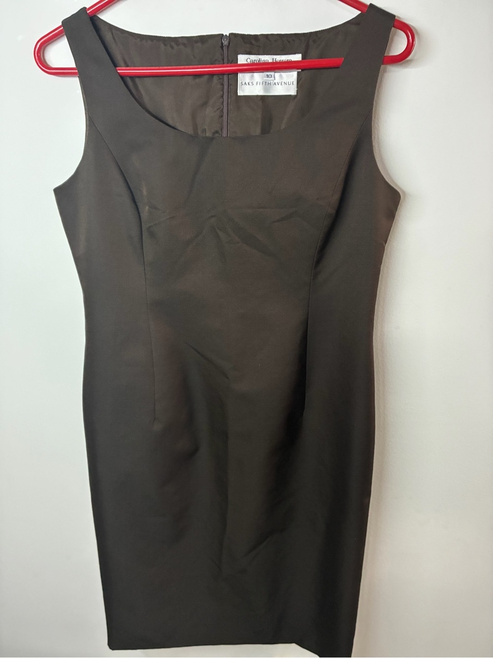 Carolina Herrera Brown Midi Dress Suit… Jacket size 8 and dress size 10 - Picture 6 of 8